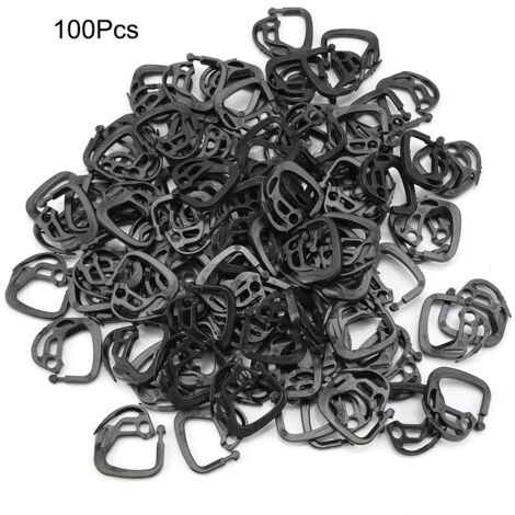 100 Crochets en Plastique pour Filet d'Ombre - Accessoires de Serre pour Fixation de Toile (1/5)