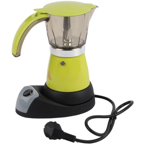 Cafetière Moka Électrique 480W 300ml, 6 Tasses, Détachable, Vert Émeraude pour Cuisinière (1/5)