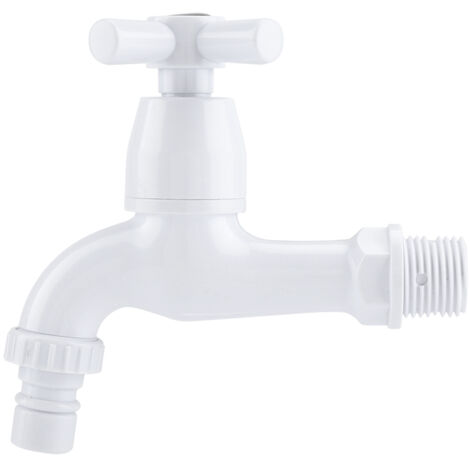 Robinet de Machine à Laver en Plastique ABS pour Évier de Lavabo avec Bec Unique et Poignée G1/2 4 (1/5)