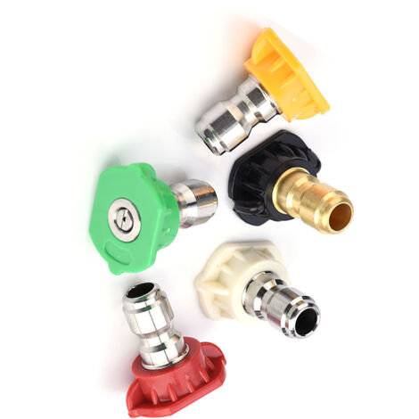5 pièces buses de nettoyage haute pression variées degrés pour raccord rapide eau chaude (1/5)