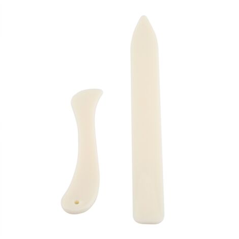 2 Pièces Plioir à Papier Blanc Outil de Plissage et Rainurage pour Bordures (1/5)