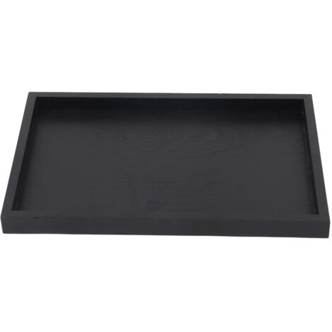 Plateau de Service Rectangulaire en Bois Massif pour Thé Café Snacks 22x12x2cm (1/5)