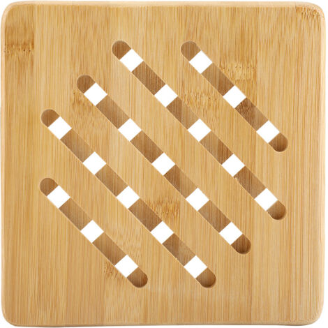 Support de table en bambou résistant à la chaleur pour tasses et casseroles (1/5)