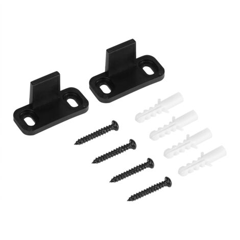 Guide de sol coulissant réglable pour porte de grange avec vis et clips de fixation (1/5)