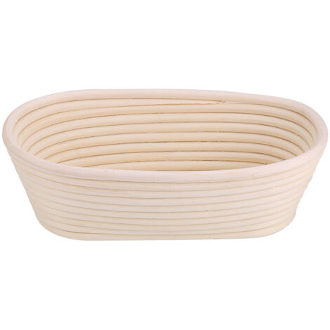 Panier de pousse en canne naturelle non blanchie pour pain, kit boulangerie 25x14.5x8cm (1/5)