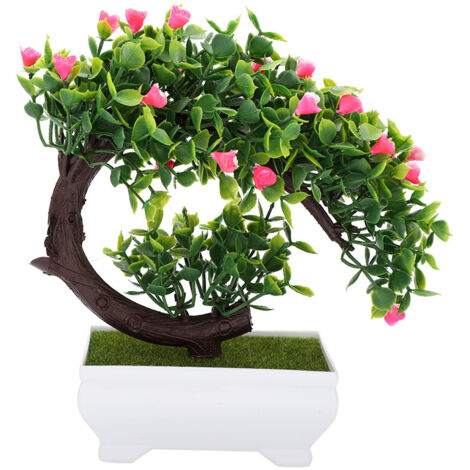 Fausse Plante en Pot Bonsai Artificiel à Fleurs pour Décoration Maison Bureau (1/5)