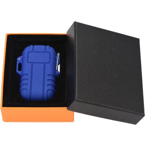 Allume-cigare électrique portable USB rechargeable étanche à double arc (Bleu) (1/5)