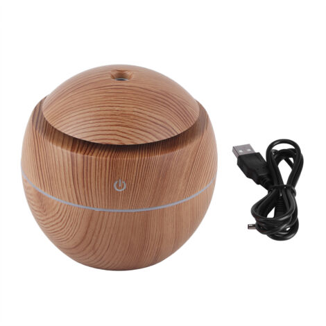 Diffuseur d'huile essentielle USB à LED tactile jaune avec humidificateur ultrasonique (1/5)