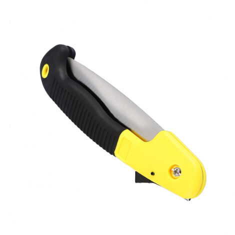 Scie à Main Pliable Multifonction pour Taille et Élagage des Arbres Fruitiers, Outil de Jardinage (Jaune)