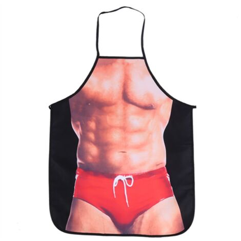 Tablier de Cuisine 3D Humoristique pour Homme et Femme, Imperméable et Amusant (Homme Séduisant) (1/5)