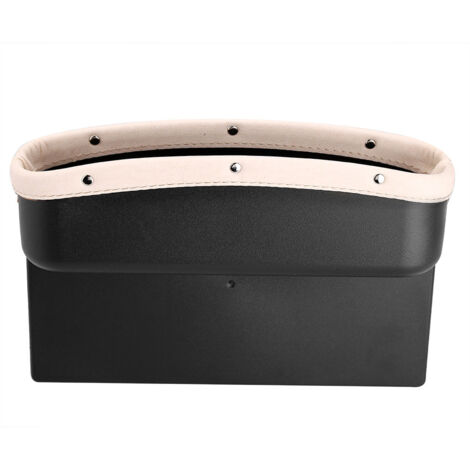 Boîte de Rangement pour Voiture, Organisateur de Siège avec Porte-Téléphone et Porte-Clés (Beige) (1/5)
