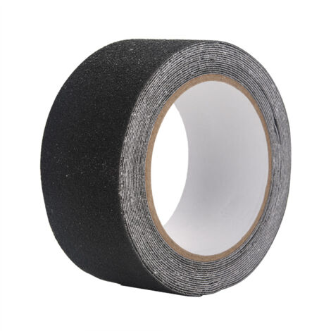 Ruban adhésif antidérapant PVC 5 m x 5 cm pour escaliers et sols - Sécurité et décoration (Noir) (1/5)