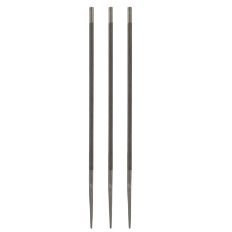 Kit de 3 limes à chaîne de tronçonneuse 5.2mm pour affûtage - Accessoire de bricolage bois (1/5)