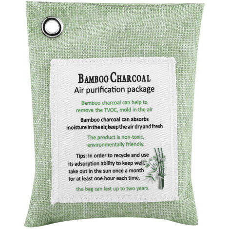 Sachet Déodorant Charbon de Bambou Actif - Purificateur d'Air 8 Couleurs pour Voiture, Vert Clair (1/5)