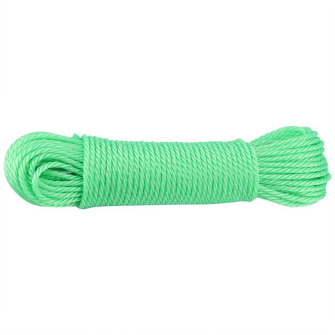 Corde en nylon 20m pour étendoir à linge, camping et jardin (Vert) (1/5)