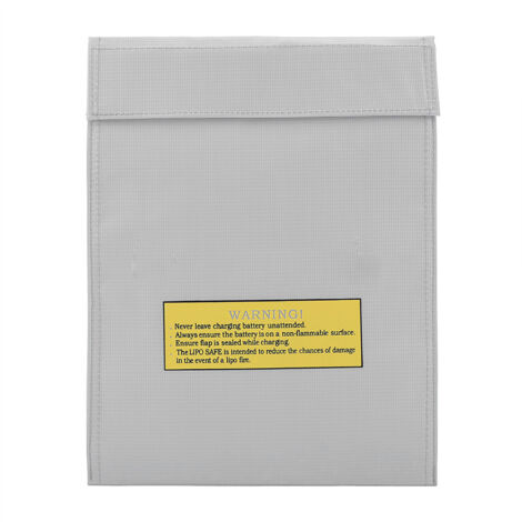 Sac de sécurité ignifuge pour batterie LiPo, portable, deux tailles, pochette de charge (Argent S) (1/5)