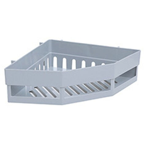 Étagère de Douche Murale en Coin à 3 Pieds, Support de Rangement Sans Soudure pour Savons (Gris) (1/5)