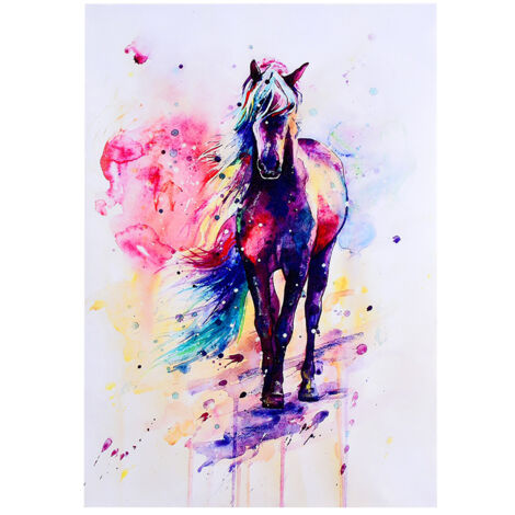 Tableau Cheval Art Animalier sur Toile 40x57cm Décoration Murale Salle de Séjour (1/5)
