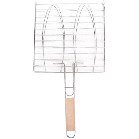 Panier de Gril en Acier Inoxydable Antiadhésif pour Poisson et Viande, pour Barbecue et Four (1/5)