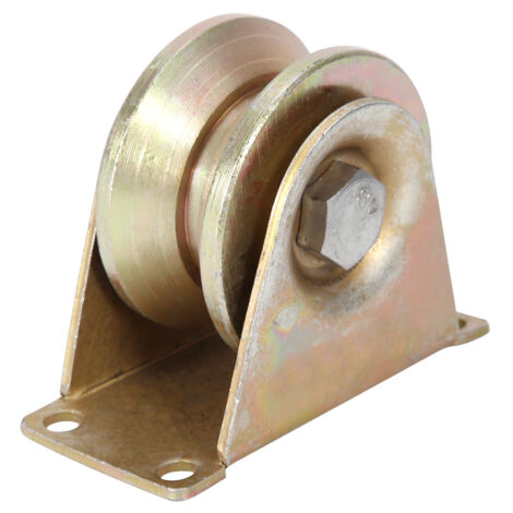 2 Roues Galets en Acier de 60mm pour Portail Coulissant, Type V et Rail de Guidage (1/5)