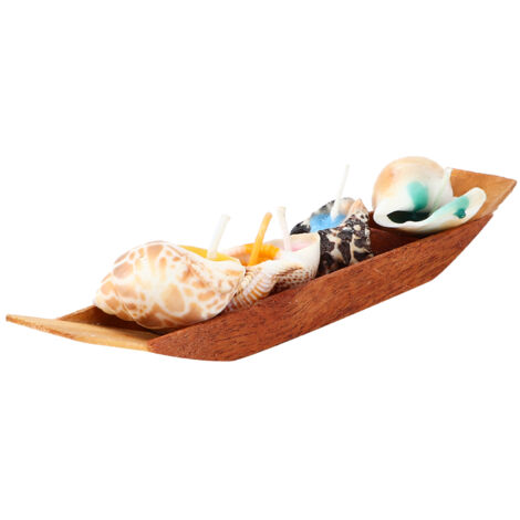 Bateau avec Bougies Parfumées Coquillage pour Détente et Relaxation Aromathérapie (1/5)