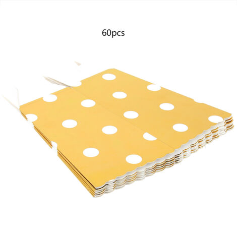 60 Sacs à pop-corn rayés pour anniversaire, cinéma et fêtes d'enfants, motif vagues colorées (1/5)