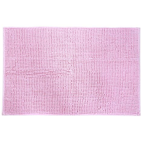 Tapis Absorbant Antidérapant pour Salle de Bain et Salon, Chenille Douce (Rose) (1/5)
