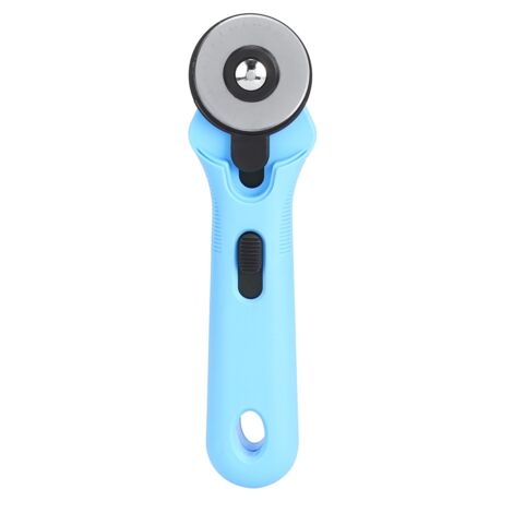 Cutter circulaire 45mm pour tissu, couteau rond couture accessoire bleu (1/5)