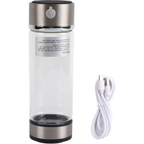 Bouteille en Verre Portable avec Filtre à Hydrogène et Charge USB - Purificateur d'Eau Ionisante (1/5)