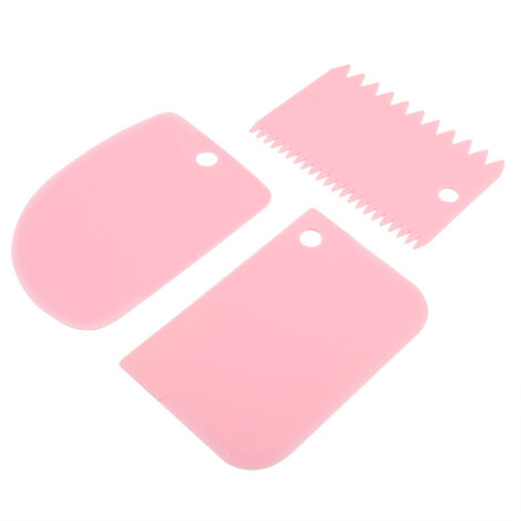 3 Pièces Spatules Souples pour Pâtisserie, Outils de Cuisine en Silicone pour Gâteau et Glaçage (Rose) (1/5)