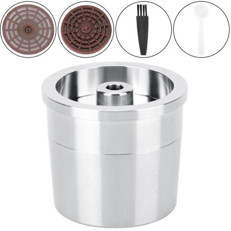 Filtre à café en acier inoxydable réutilisable, capsule écologique pour machine à café, filtre recyclable (1/5)