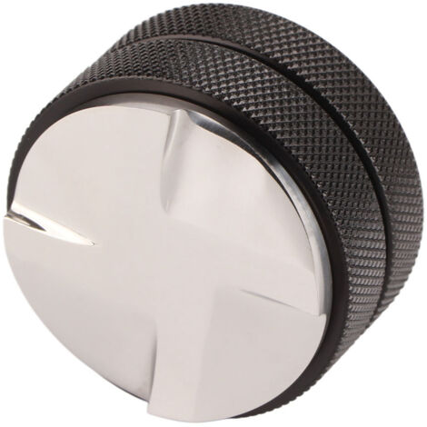 Presse à café en acier inoxydable 58mm antidérapante pour usage professionnel (4 pentes inclinées, noir) (1/5)
