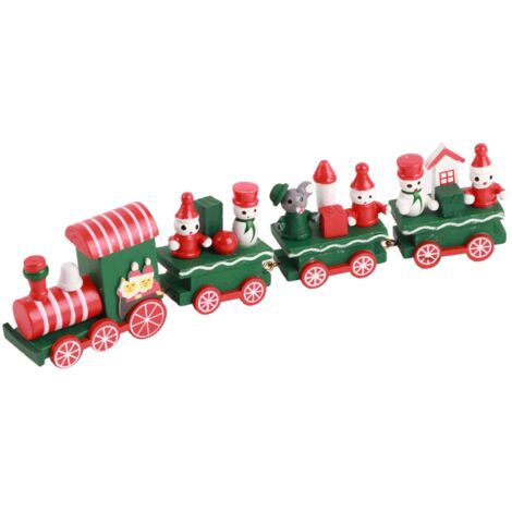 Joli Train de Noël Vert - Décoration et Jouet pour Enfants, Cadeau Festif
