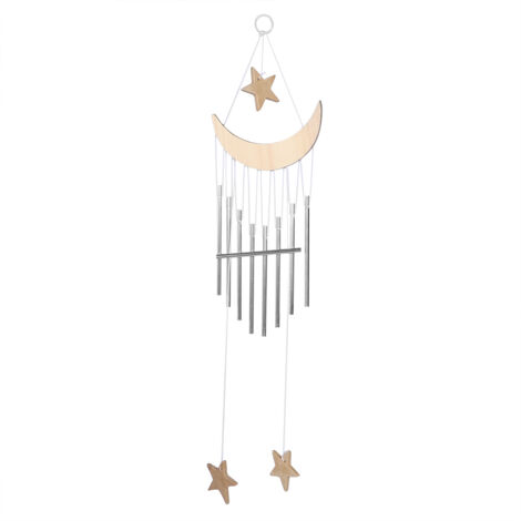 Carillon à Vent pour Fenêtre - Décoration Murale Extérieure en Bambou Naturel pour Jardin et Balcon (1/5)