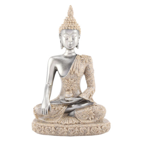 Statuette de Bouddha Méditant Assis - Sculpture Artisanale pour Décoration de Table et Intérieur (1/5)
