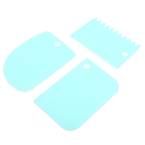 3 Pièces Spatules Souples Pâtisserie, Raclettes Cuisine Outils Pâtissiers Bleu (1/5)