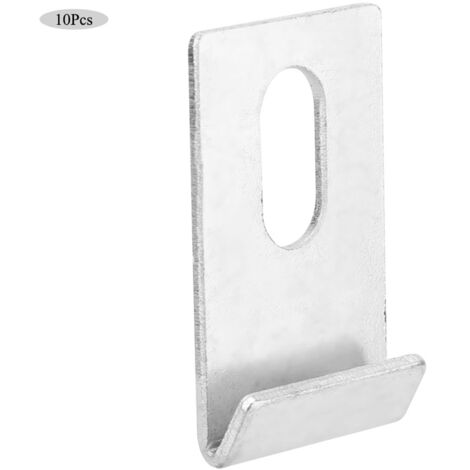 10 pièces attaches de serre en métal argenté, kit de fixation pour structure de jardin (1/5)
