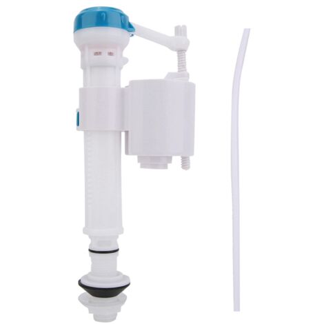 Bouton de chasse d'eau double poussoir, valve de remplissage pour réservoir WC, siphon salle de bain bleu et blanc, raccord G1/2 (Plastic) (1/5)