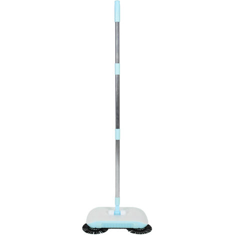 Balai à Pousser Manuel pour Sol - Machine de Nettoyage avec Serpillière et Pelle à Poussière - Outils de Nettoyage Bleus (1/5)