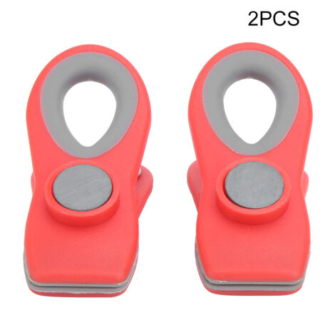 2 Pièces Mini Pinces Magnétiques Portables pour Sachets Alimentaires, Conservation de Snacks, Accessoires de Cuisine (1/5)