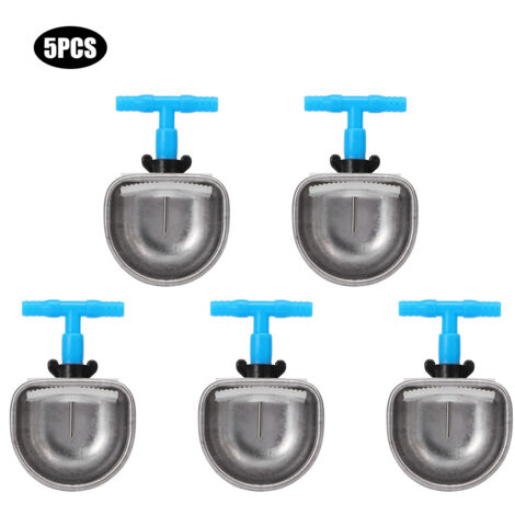 5 Pièces Abreuvoir Automatique pour Lapins en Acier Inoxydable, Bol à Eau avec Connecteur en T pour Ferme (1/5)