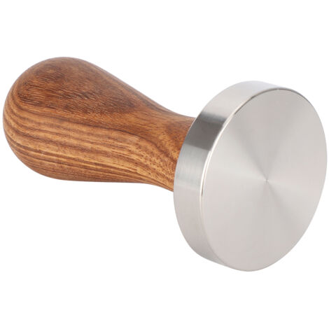 Tampoir à Café 51mm en Acier Inoxydable avec Manche en Bois pour Barista Maison (1/5)