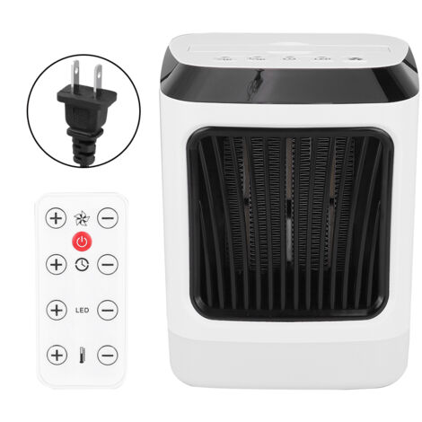 Ventilateur chauffant de bureau portable avec télécommande, 110-220V, prise US (1/5)