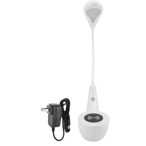 Lampe de bureau LED sans fil avec chargeur USB, lumière d'étude pour chambre et table de nuit, 110-240V prise US (1/5)