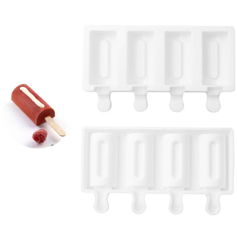 Moule à Glace Silicone 4 Cases Alimentaire pour Maison Création DIY (1/4)