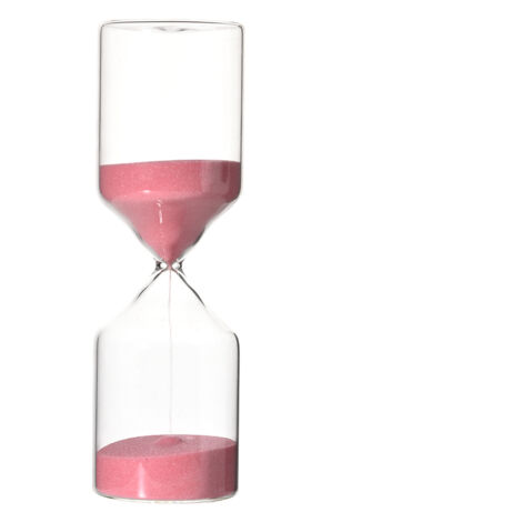Sablier 30 Minutes Forme Cylindrique Décor Maison Cadeau Anniversaire Rose (1/5)