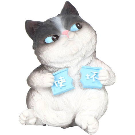 Mini Figurine de Chat Réaliste - Décoration pour Gâteau et Voiture - Cadeau Original (1/5)