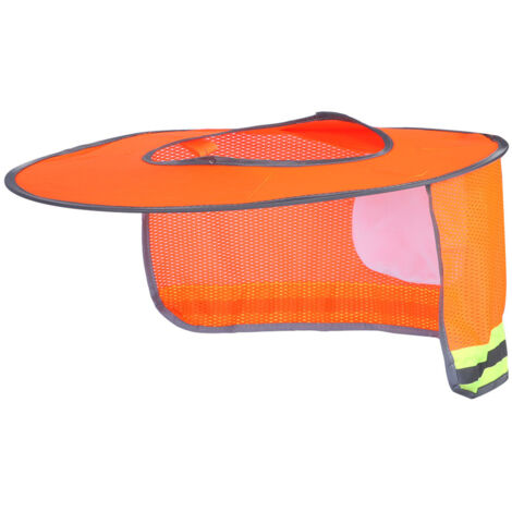 Casquette de Protection Solaire Respirante avec Couvre-Nuque Orange pour Extérieur (1/5)