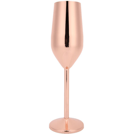 Verre à Champagne en Acier Inoxydable 304 220ML, Coupe à Vin Doré Rose pour Bar Fête Banquet (1/5)