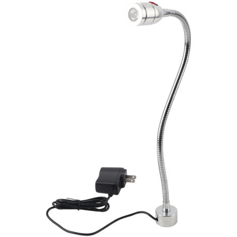 Lampe de bureau flexible à LED 3W pour établi, machine-outil, 110V-220V avec prise US (1/5)